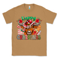 Toasted Coconut Happy Christmas Cow Classic Tee - CowhideDigitalArt