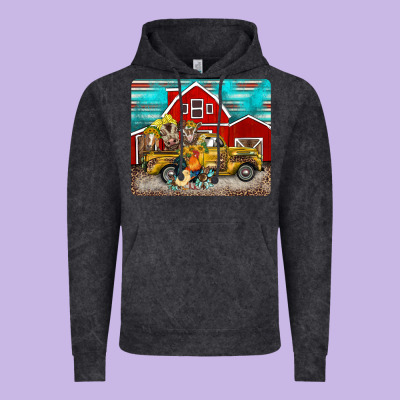 Western Truck Farm Animals Mousepad Vintage Hoodie Designed By Barkaloodesign