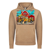 Vintage Coffee western truck farm animals mousepad Vintage Hoodie - BarkalooDesign