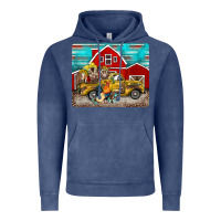 Vintage Denim western truck farm animals mousepad Vintage Hoodie - BarkalooDesign