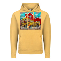 Vintage Mustard western truck farm animals mousepad Vintage Hoodie - BarkalooDesign