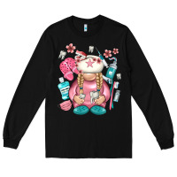 Black dentist gnome Long Sleeve Tee - NancyCooperArtShop