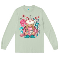 Matcha dentist gnome Long Sleeve Tee - NancyCooperArtShop