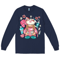 Navy dentist gnome Long Sleeve Tee - NancyCooperArtShop