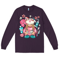 Plum dentist gnome Long Sleeve Tee - NancyCooperArtShop