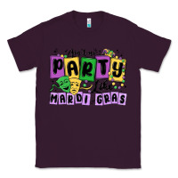 Plum aint no party like mardi gras Classic Tee - MaliasSmallBusiness