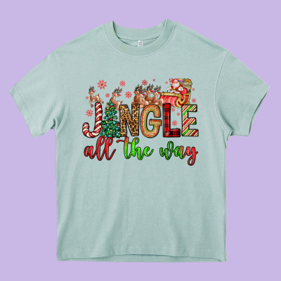 Jingle All The Way Heavy Core Tee Designed By Fadigitalartstudio