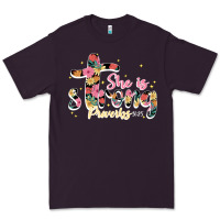 Plum she is strong proverbs 31 25 Premium Tee - JahusDesignShop