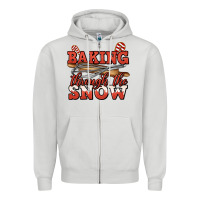 Dove Grey baking through the snow christmas Zipper Hoodie - Jasminsmagicworld