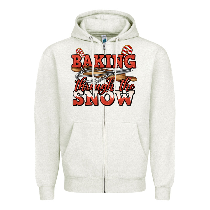 Baking Through The Snow Christmas Zipper Hoodie by Jasminsmagicworld | Teevron
