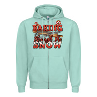 Seafoam baking through the snow christmas Zipper Hoodie - Jasminsmagicworld