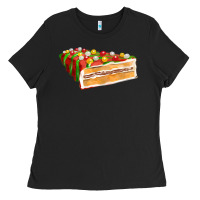 Black red christmas cake fa element 1 Ladies Tee - FaDigitalArtStudio