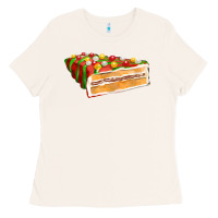 Bone red christmas cake fa element 1 Ladies Tee - FaDigitalArtStudio