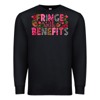 Black Fringe with benefits Valentine's Day Premium Sweatshirt - HowdyJamesFarm