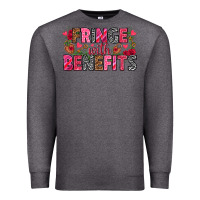 Charcoal Heather Fringe with benefits Valentine's Day Premium Sweatshirt - HowdyJamesFarm