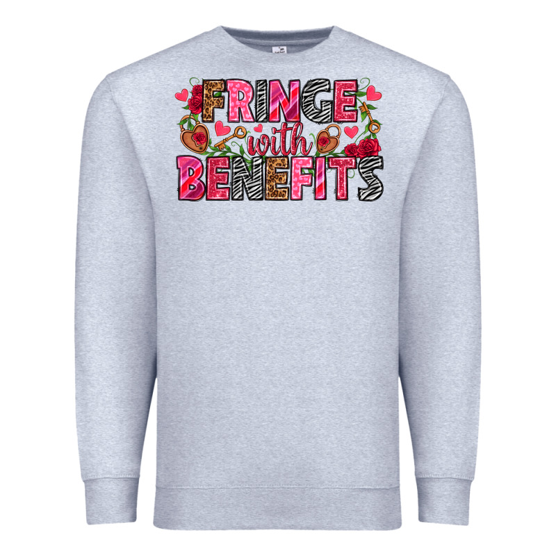 Fringe With Benefits Valentine's Day Premium Sweatshirt by HowdyJamesFarm | Teevron