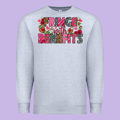 Fringe With Benefits Valentine's Day Premium Sweatshirt Designed By Howdyjamesfarm