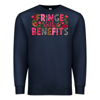 Navy Fringe with benefits Valentine's Day Premium Sweatshirt - HowdyJamesFarm