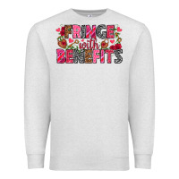 Oatmeal Heather Fringe with benefits Valentine's Day Premium Sweatshirt - HowdyJamesFarm