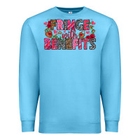 Ocean Blue Fringe with benefits Valentine's Day Premium Sweatshirt - HowdyJamesFarm