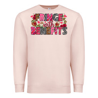 Pale Pink Fringe with benefits Valentine's Day Premium Sweatshirt - HowdyJamesFarm