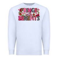 White Fringe with benefits Valentine's Day Premium Sweatshirt - HowdyJamesFarm