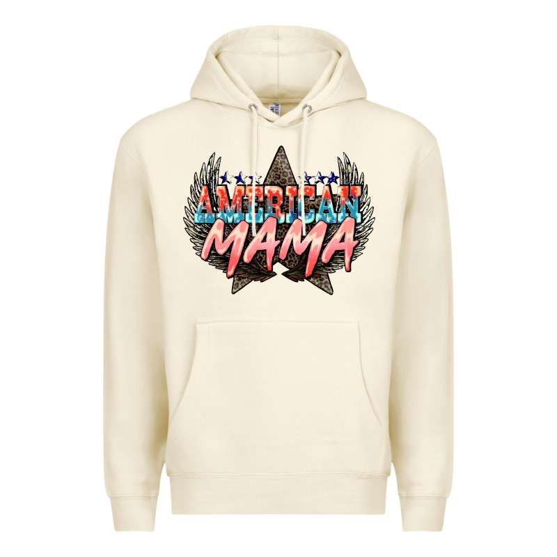 American Mama 4th Of July Premium Hoodie by HowdyJamesFarm | Teevron