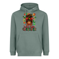 Sage santas favorite caregiver afro messy bun Heavyweight Hoodie - texasbilliewilder