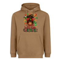 Toasted Coconut santas favorite caregiver afro messy bun Heavyweight Hoodie - texasbilliewilder