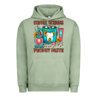 Pigment Oil Green Coffee Scrubs And Prophy Paste Dentist Coffee Urban Hoodie - FaDigitalArtStudio