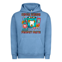 Pigment Pebble Blue Coffee Scrubs And Prophy Paste Dentist Coffee Urban Hoodie - FaDigitalArtStudio