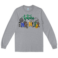 Heather Grey future engineer Long Sleeve Tee - NancyCooperArtShop