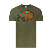 Vintage Olive bison Vintage Tee - Jasminsmagicworld
