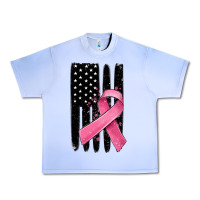 Grape Ice breast cancer ribbon american flag Urban Heavy Tee - MaliasSmallBusiness