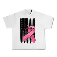 Lunar Rock breast cancer ribbon american flag Urban Heavy Tee - MaliasSmallBusiness