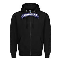 Black louisiana Zipper Hoodie - BarkalooDesign
