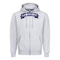 Heather Grey louisiana Zipper Hoodie - BarkalooDesign