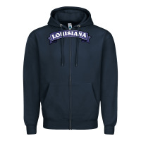 Navy louisiana Zipper Hoodie - BarkalooDesign
