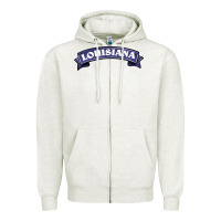 Oatmeal Heather louisiana Zipper Hoodie - BarkalooDesign