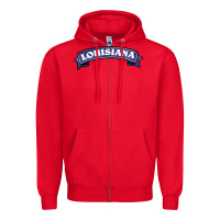 Red louisiana Zipper Hoodie - BarkalooDesign