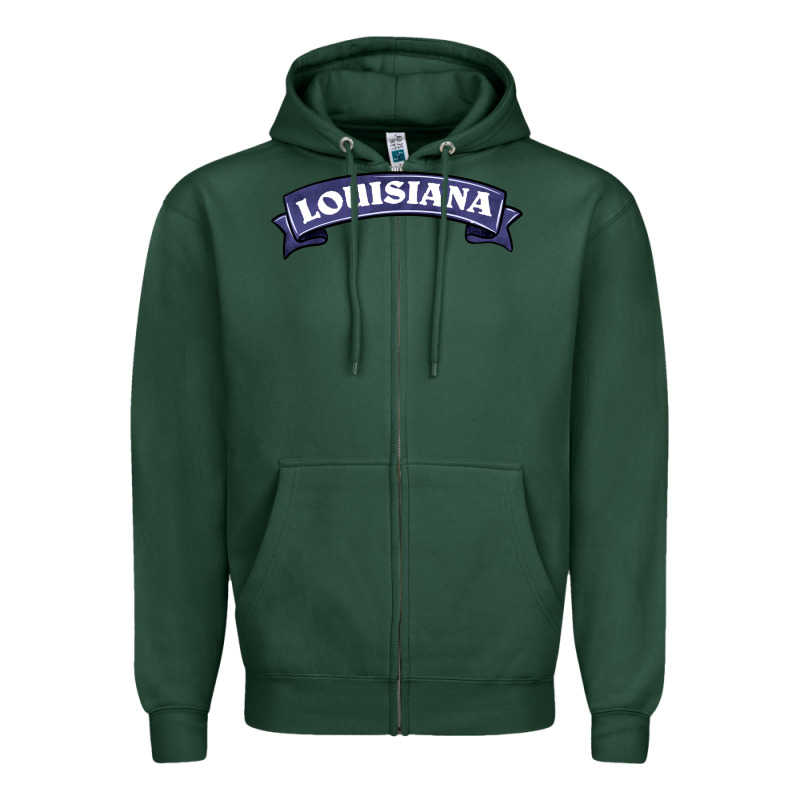 Louisiana Zipper Hoodie by BarkalooDesign | Teevron