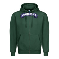 Sports Green louisiana Zipper Hoodie - BarkalooDesign