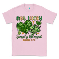 Bubblegum Pink not lucky simply blessed Classic Tee - MaliasSmallBusiness