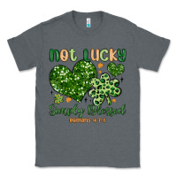 Charcoal Heather not lucky simply blessed Classic Tee - MaliasSmallBusiness