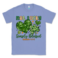 Colony Blue not lucky simply blessed Classic Tee - MaliasSmallBusiness