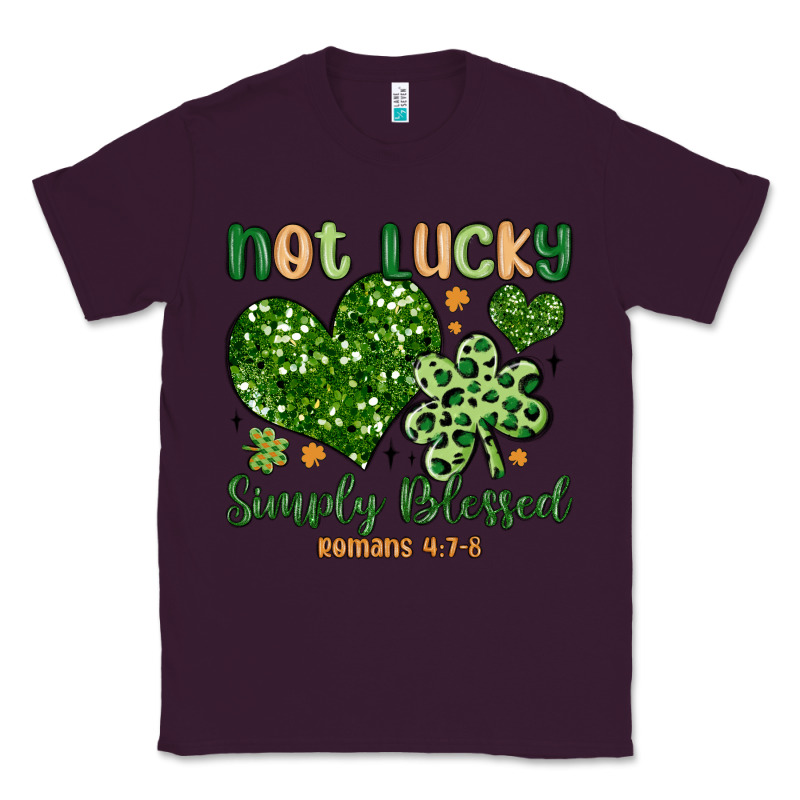Not Lucky Simply Blessed Classic Tee by MaliasSmallBusiness | Teevron