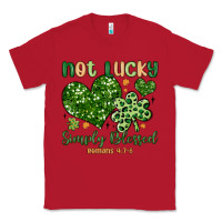 Red not lucky simply blessed Classic Tee - MaliasSmallBusiness