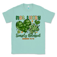 Seafoam not lucky simply blessed Classic Tee - MaliasSmallBusiness