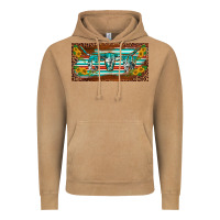 Vintage Camel western howdy cowgirl leopard serape   license plate template Vintage Hoodie - BarkalooDesign