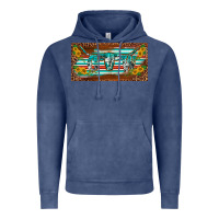 Vintage Denim western howdy cowgirl leopard serape   license plate template Vintage Hoodie - BarkalooDesign